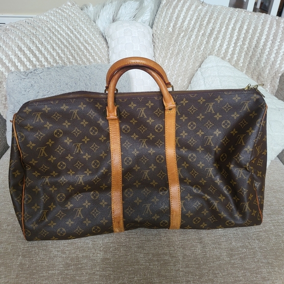 Louis Vuitton Keepall Bag Duffle 55 Monogram Canvas w/COA. - Picture 1 of 15